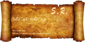 Sági Róza névjegykártya