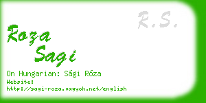 roza sagi business card