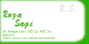 roza sagi business card